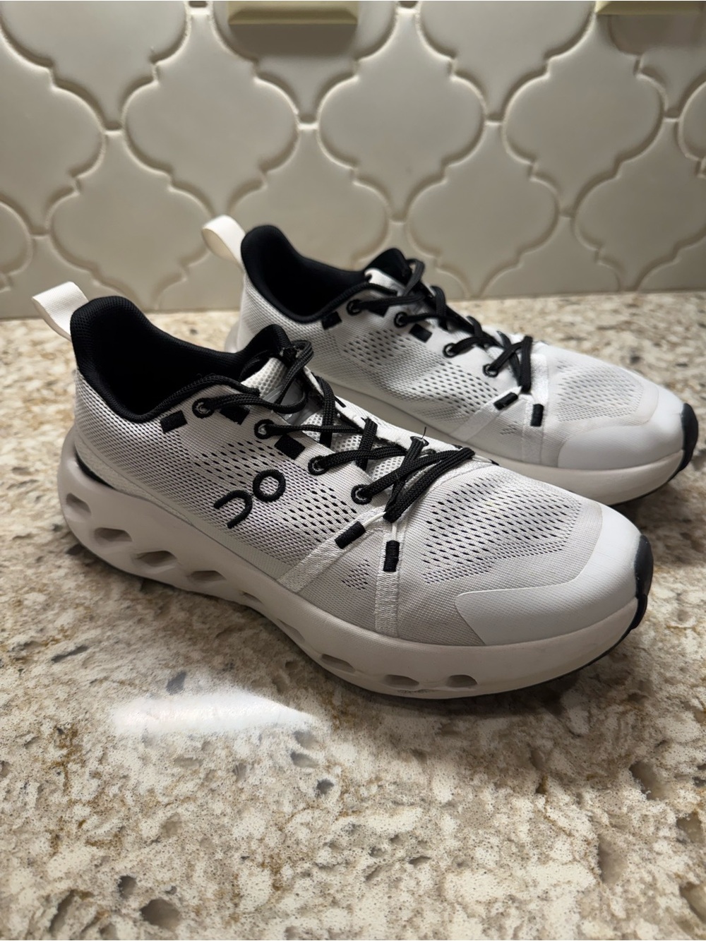 On Running Women's White and Black Athletic Sneakers
